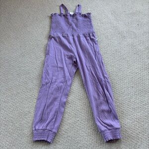 Deux Par Deux Purple Sleeveless Jumpsuit romper